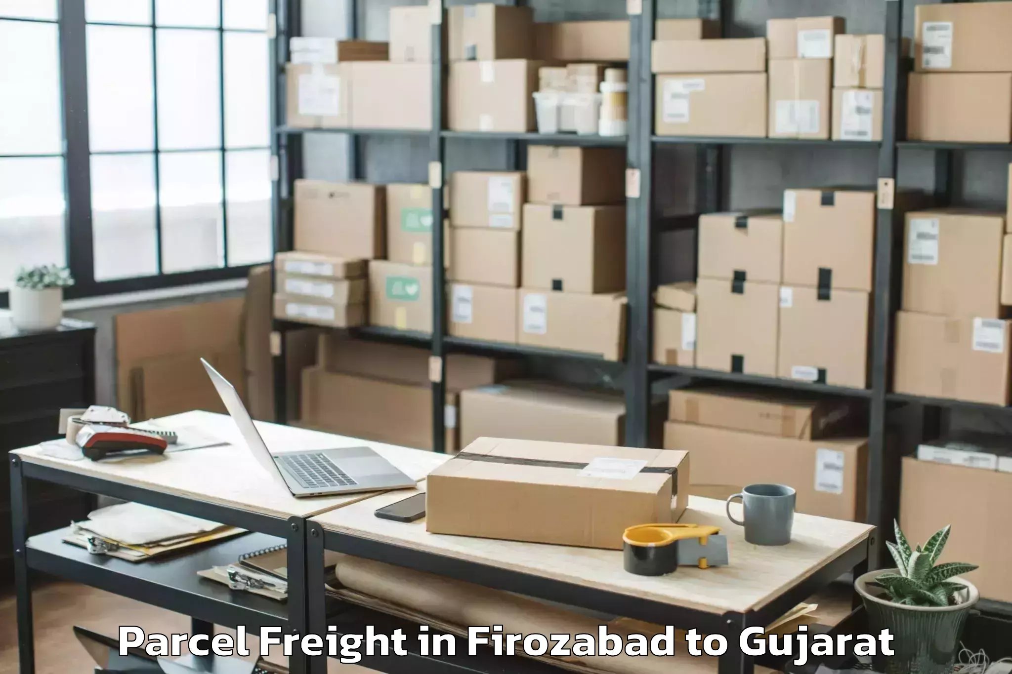 Reliable Firozabad to Jhulasan Parcel Freight